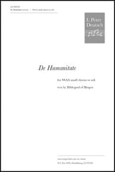 De Humanitate SSAA choral sheet music cover